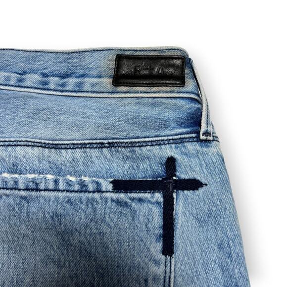 RTA Ryder Straight Distressed Faded Jeans SIZE 29 Light Blue Frayed Hem USA - Picture 7 of 16